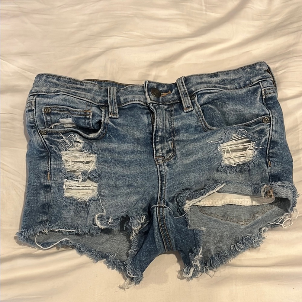 Distressed Denim Women Shorts